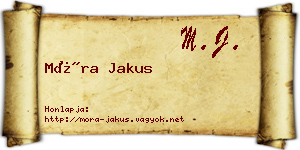 Móra Jakus névjegykártya